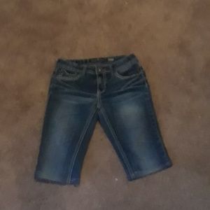 Girls skinny jean shorts